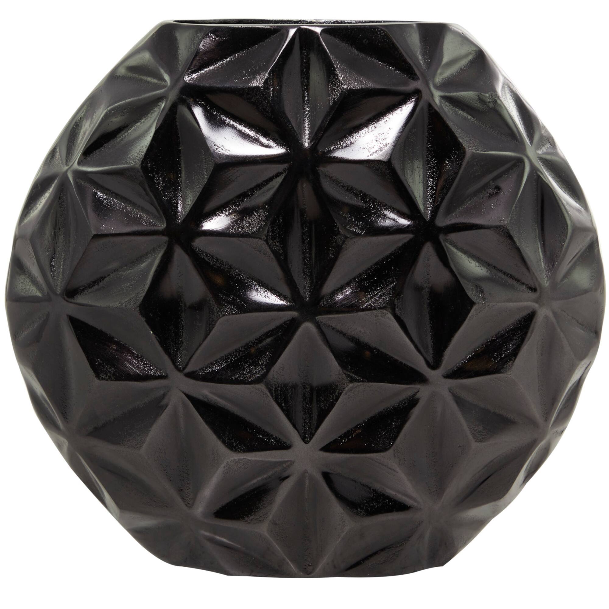CosmoLiving by Cosmopolitan Aluminum Faceted Geometric Vase